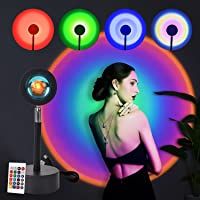 Sunset Lamp- PAIPU Sunset Projection Lamp 16 Modos de Colores RGB Sunset Lamp Rainbow Rotación 180° por Hogar Boda…